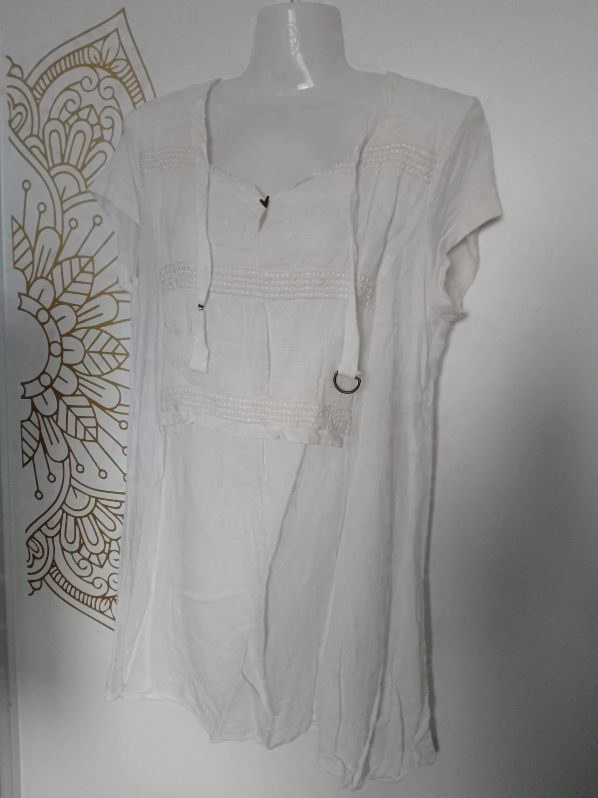 Jolie Tunique bohème blanche taille 40